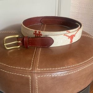 SMATHERS & BRANSON University of Texas needlepoint belt